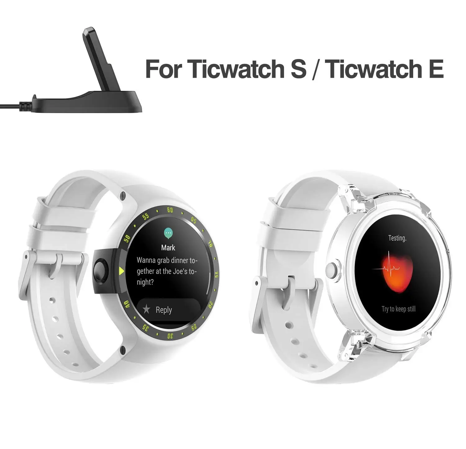 Зарядная док-станция для Ticwatch S/E, сменная зарядная подставка, адаптер для станции, держатель с usb-кабелем для Ticwatch S/E Watch
