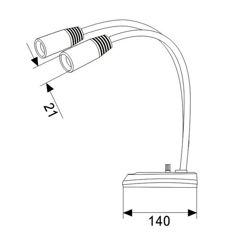 LED 2*3W Desktop Examination Light Flexible Tube Bend DC Power Supply KD-202B-6 | Электроника