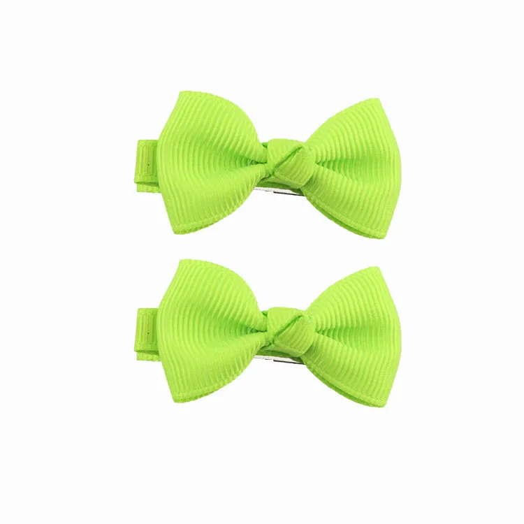 8 green FASACC 2 шт. лента бантики для волос Зажимы для детей заколки для девочек детская заколка детские заколки для волос милые аксессуары для украшения волос - Цвет: 8 green