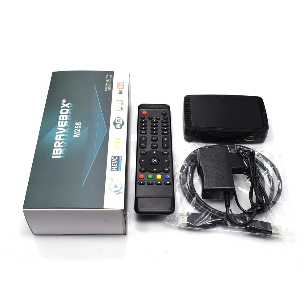 IBRAVEBOX M258 смарт поддержка ТВ коробок USB Wi Fi YouTube H.265 + 1 год IP коробка 1080 P HD Media Player vs MAG