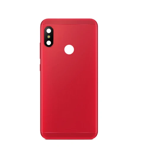 Красный Чехол для Xiaomi mi A2 Lite/Red mi 6 Pro, задняя крышка для батареи, задняя крышка, корпус, металлическая дверь, держатель для карт, запасные части для ремонта - Цвет: Красный