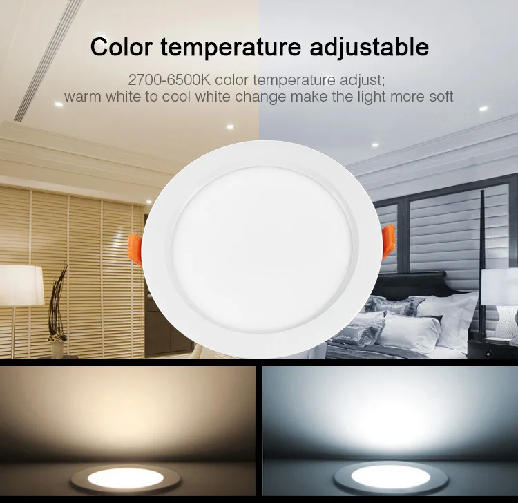 Mi светильник RGB+ CCT потолочный светильник AC86-265V 6 Вт, 12 Вт, 15 Вт, Водонепроницаемый с Wi-Fi и дистанционным управлением Управление светодиодный Панель светильник с светодиодный драйвер