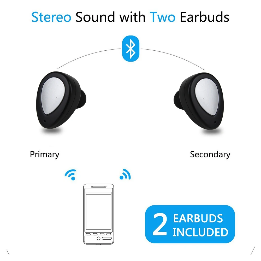 Беспроводные стереонаушники Daono TWS K2 Bluetooth 4 1 гарнитура с микрофоном и зарядным
