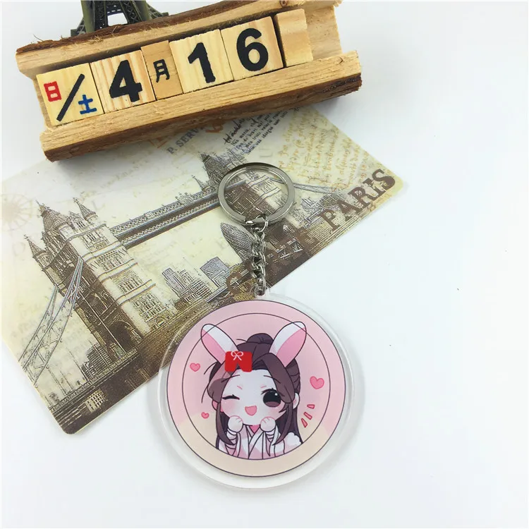 Аниме Тянь Гуань Ci Fu брелок Xie Lian Hua Cheng He Xuan акриловый брелок милый мультфильм кулон брелок ювелирные изделия подарок llaveros