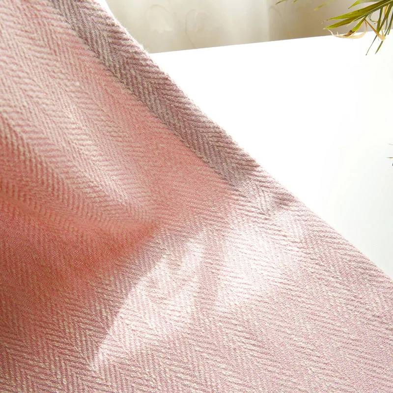 CITYINCITY Stripe Blackout Home Decor Curtain For Living room Drape Princess style Faux linen pink Curtains for Bedroom Rideaux | Дом и сад