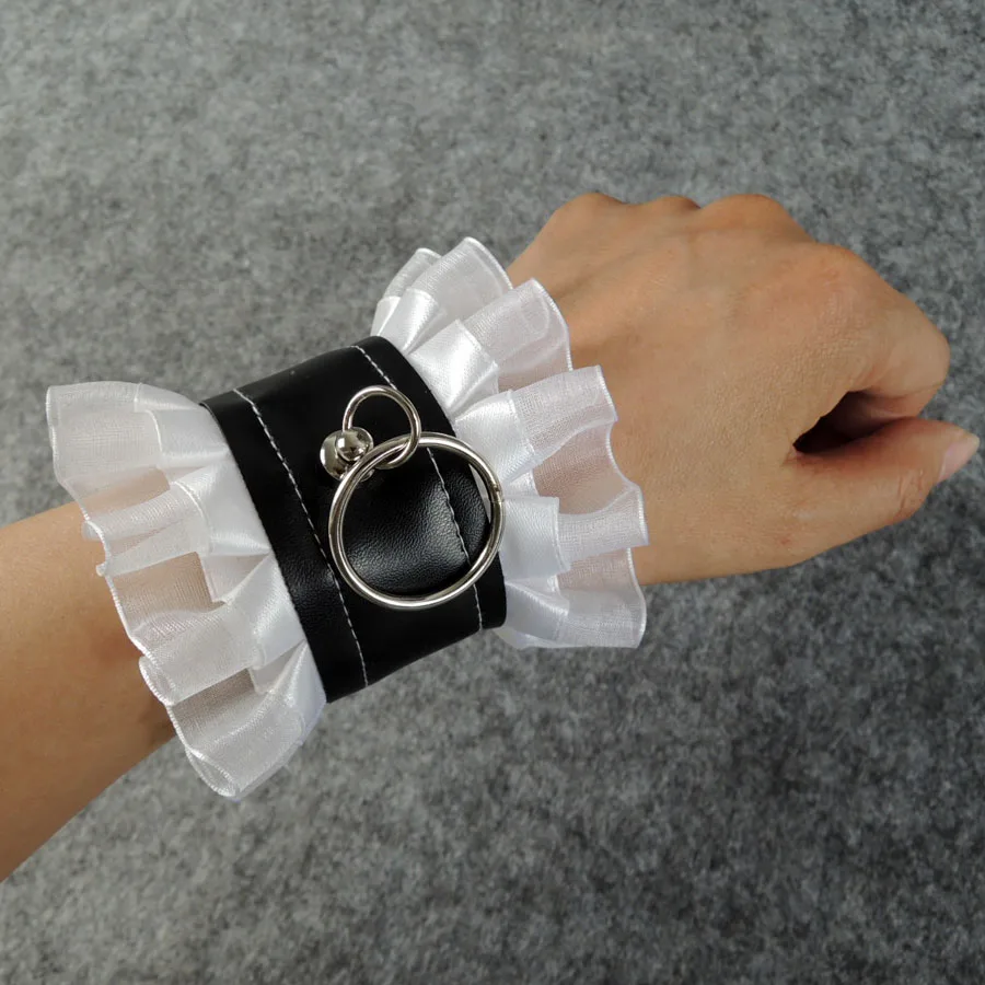 Bracelet only Дикий дерзкий кожаный PU манжета БДСМ чокер Связывание Виктория раб ddlg submissible уплотнительное кольцо NW385 - Окраска металла: Bracelet only