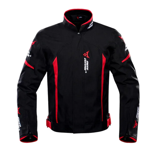 red jacket Мотоциклетная куртка, водонепроницаемая, для мотокросса, штаны для гонок, защитное снаряжение, Chaqueta Moto Jaqueta Motoqueiro Pantalon Moto - Цвет: red jacket