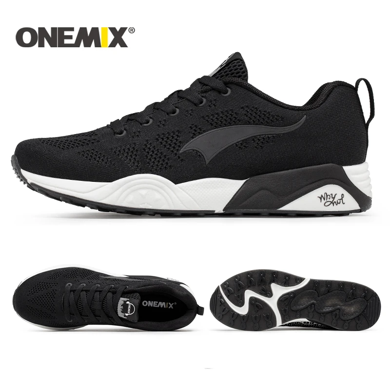 Onemix Дорожная Спортивная обувь для мужчин женская бега унисекс беговые кроссовки