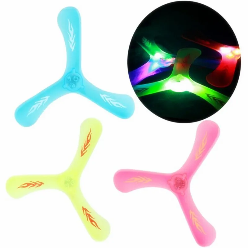 Светильник вспышка летающая игрушка Бумеранги светодиодный светящийся Бумеранг