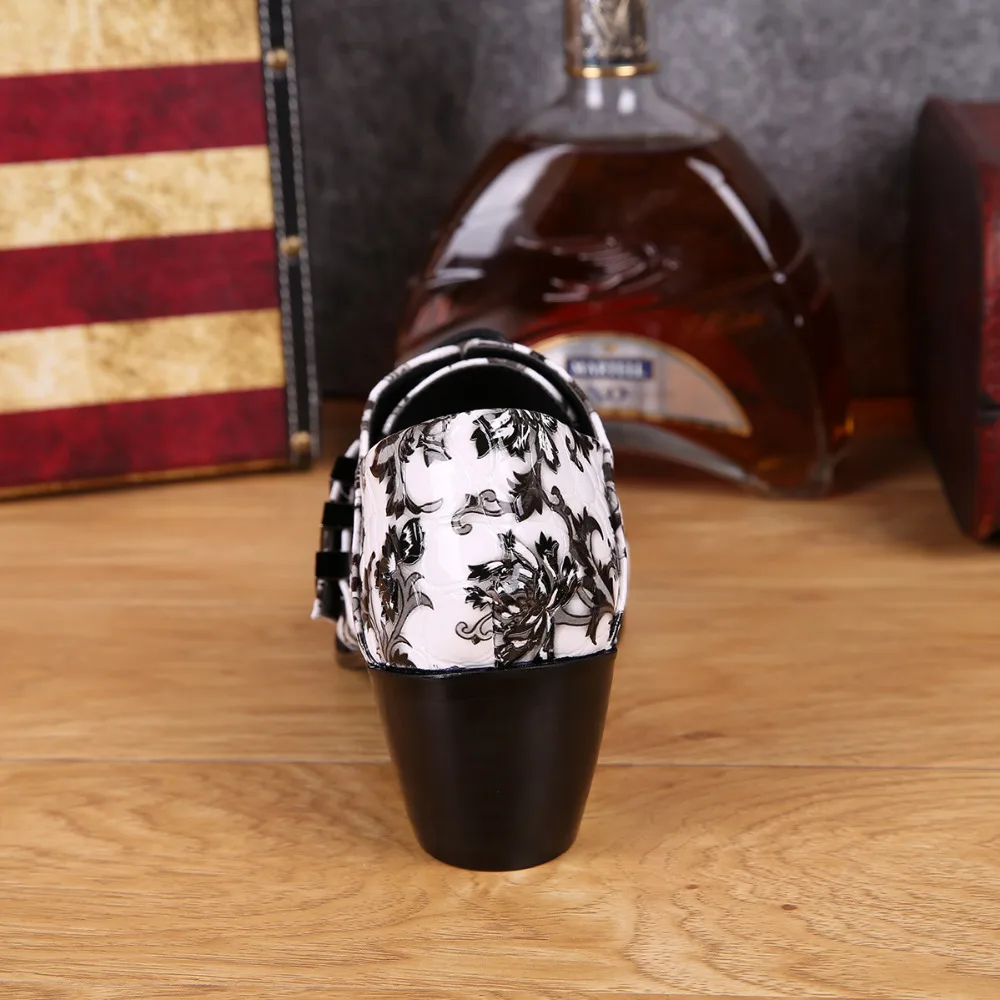 Новинка мужские туфли из натуральной кожи с принтом Мужские модельные острым