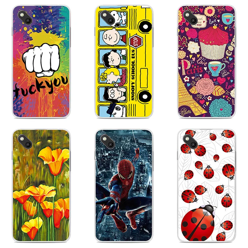 Soft Silicon phone case cover For Wiko Sunny shell Colorful design Painted TPU Sunset2 Flower |