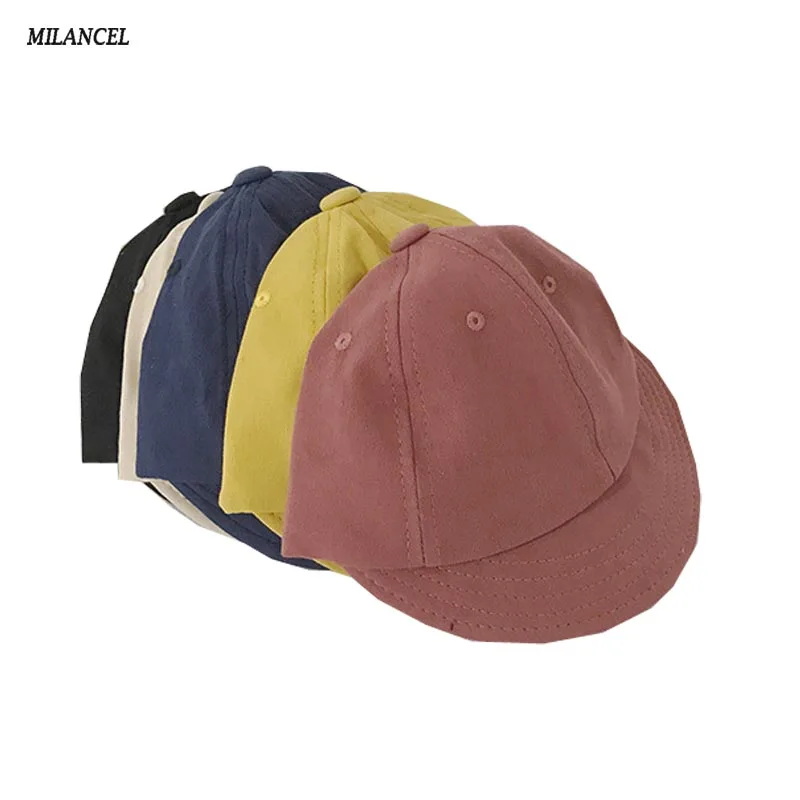 2019 Весенние шапки для мальчиков однотонные шляпы от солнца Хлопковые бейсболки