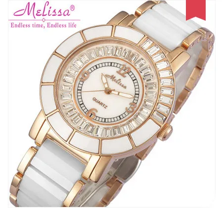 Классические брендовые керамические наручные часы MELISSA с браслетом оригинальные