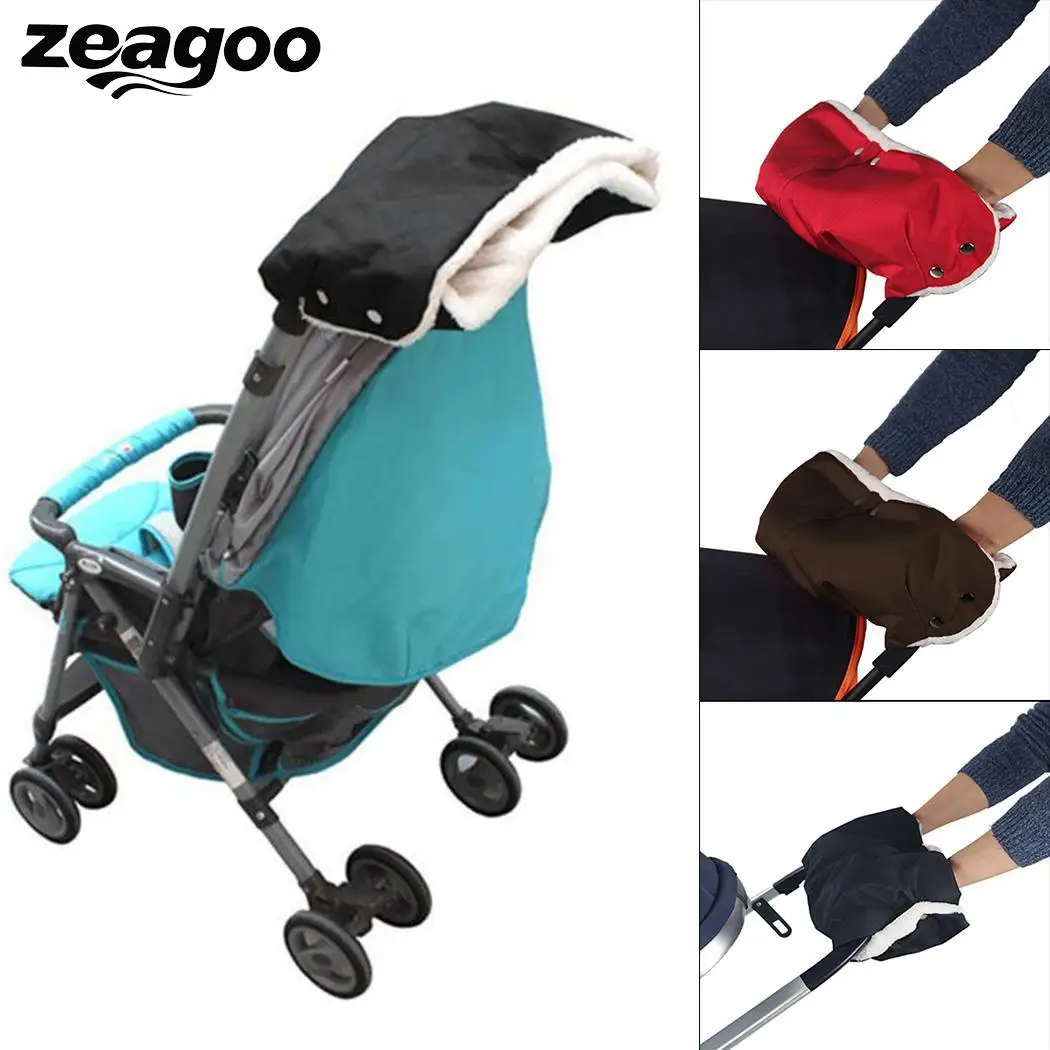 Zeagoo толстые коляски Утепленные перчатки для зимние водонепроницаемые ручной