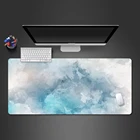 Коврик для мыши Blue Sky с изображением белых облаков и модной компьютерной клавиатуры, Настольный коврик, большой игровой коврик высокого качества