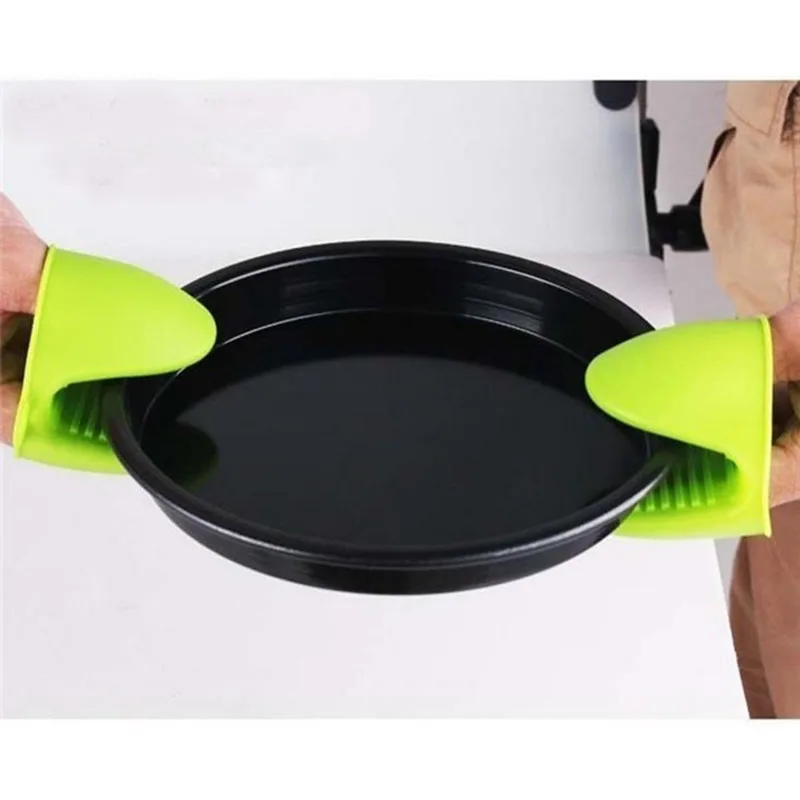 2018 Hot Sale Silicone Kitchen Organizer Insulated Heat Pot Clips Microwave Oven Gloves Plate Clip Keukenhulpjes #50 |