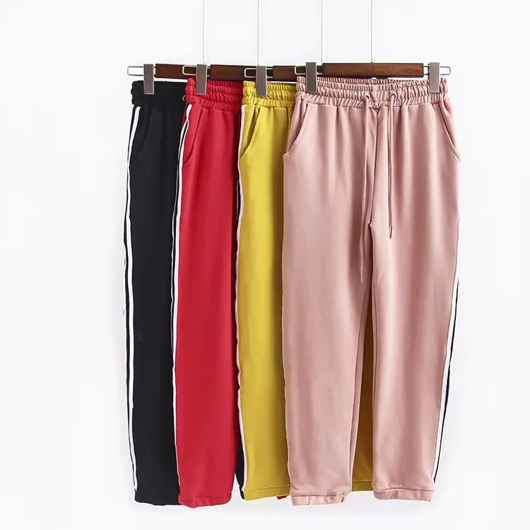 Осень 2017 г. Для женщин топ и Брюки для девочек кофты лоскутное спортивные пот