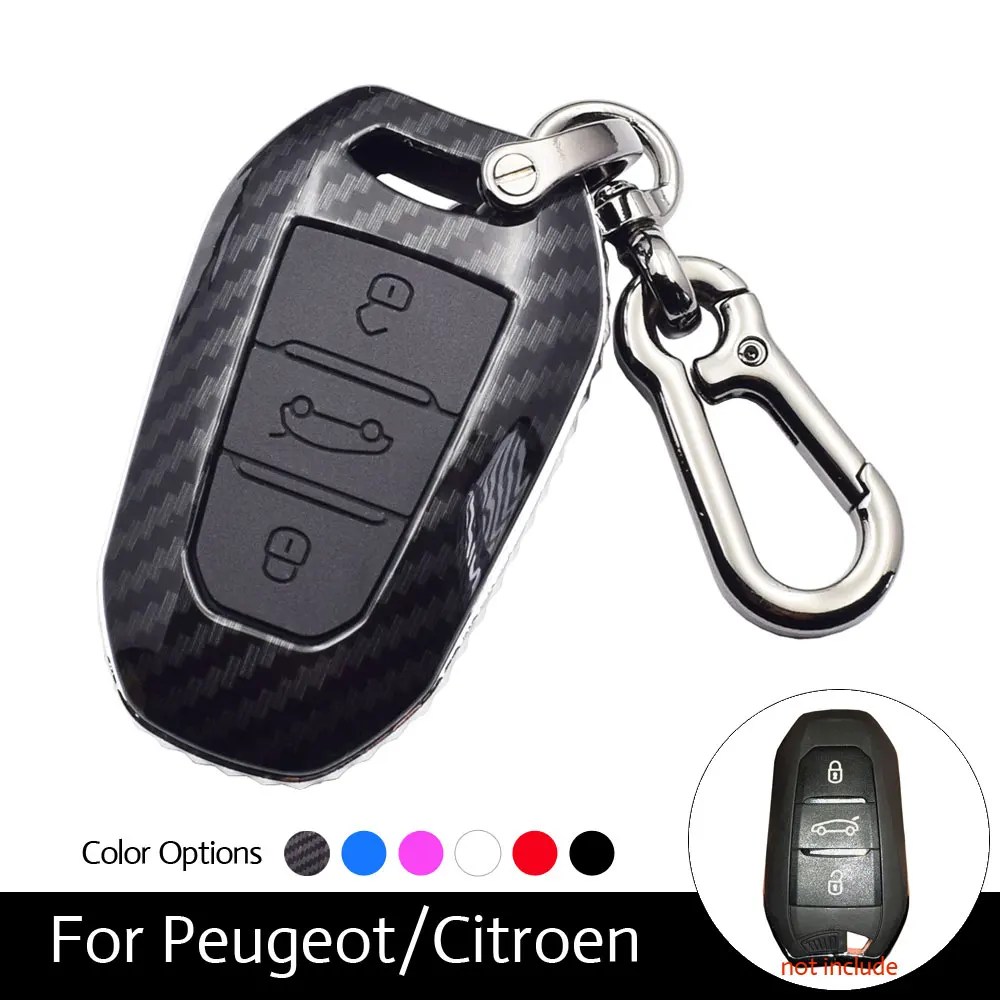 Карбоновый Чехол для автомобильного ключа Peugeot 5008 4008 3008 2008 308 408 508 307 301 S 207 206 Citroen