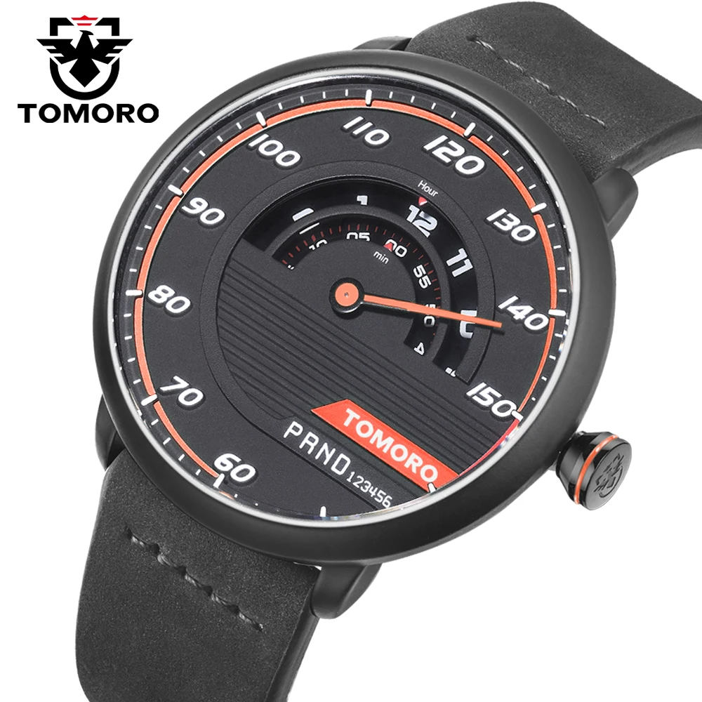 TOMORO уникальные часы вдохновленные автомобилем Мужские кварцевые аналоговые