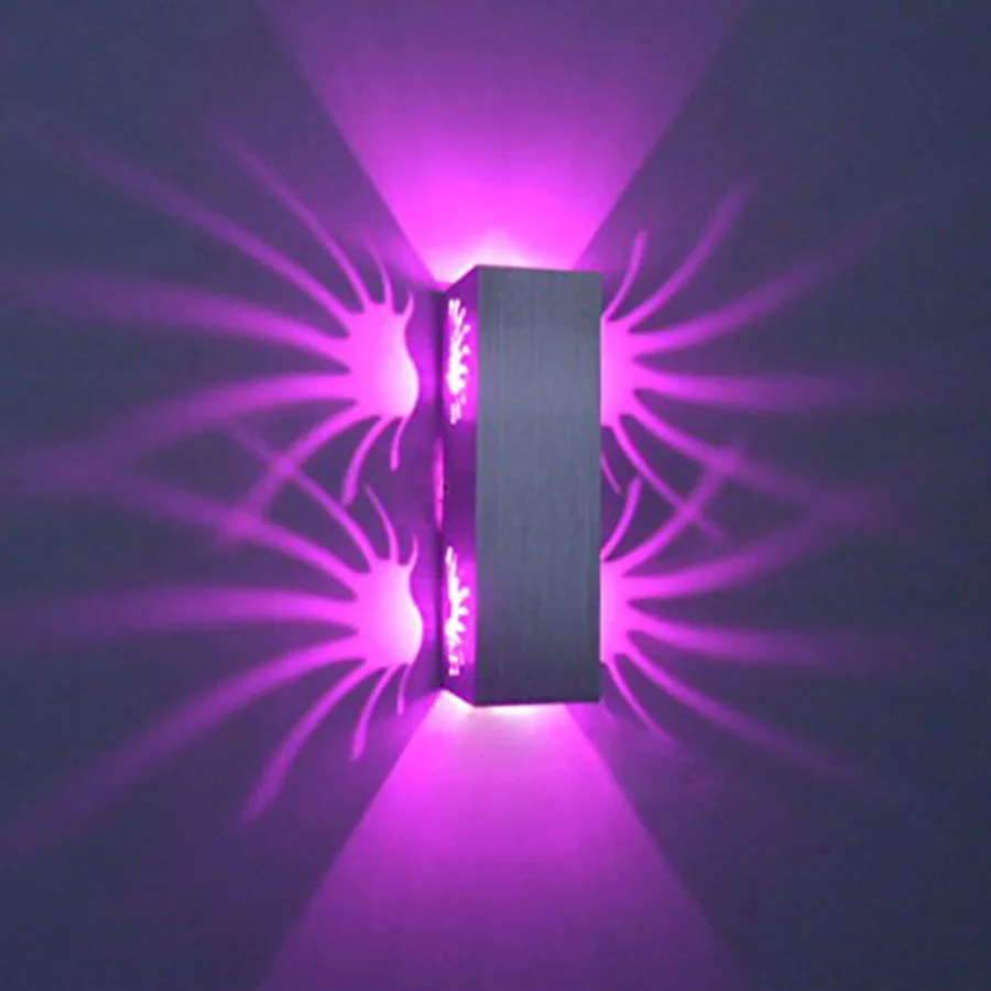 Светодиодный настенный светильник 2 Вт 6 современный Настенный алюминиевый для