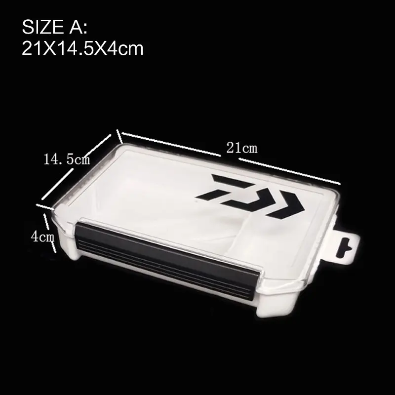 SIZE A 21X14.5X4CM Daiwa рыболовные снасти, коробки для наживки, пластиковые приманки, коробки для ловли нахлыстом, ящик для хранения рыболовных снастей, принадлежности, аксессуары, высокая прочность - Цвет: SIZE A 21X14.5X4CM