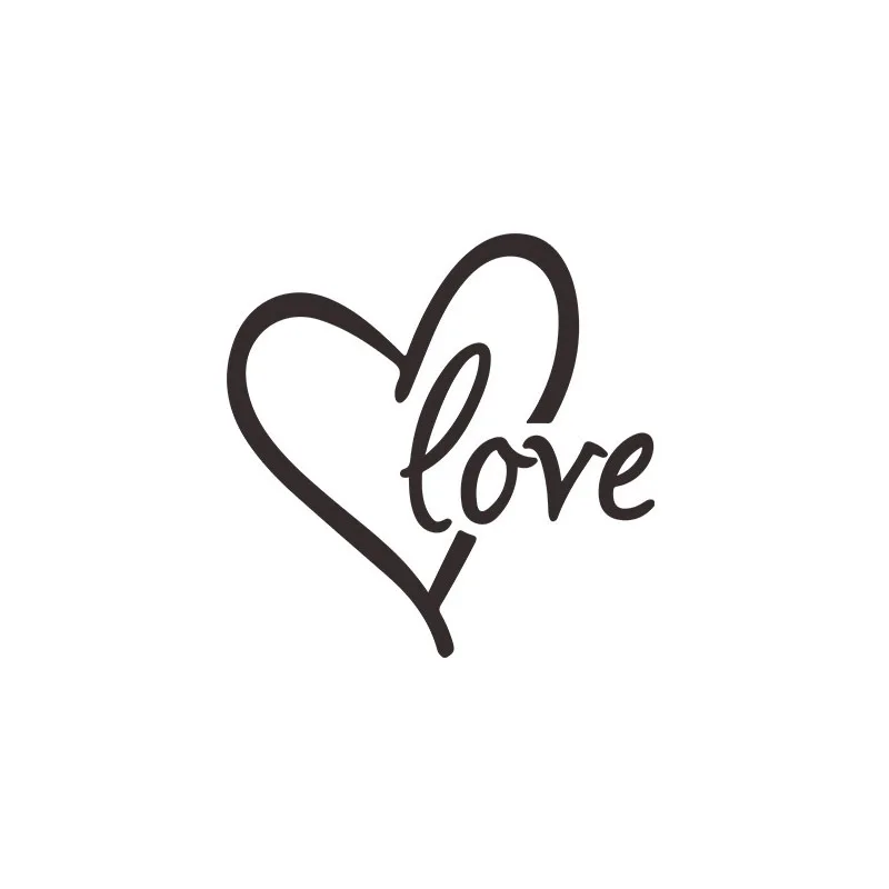 Романтичное любовное сердечко настенная надпись слова Наклейка виниловая