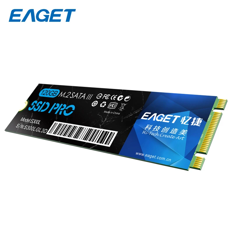 Eaget 22*80 мм SSD 120 ГБ M.2 NGFF SATA III Внутренний твердотельный диск 3 0 HD HDD для ультрабук