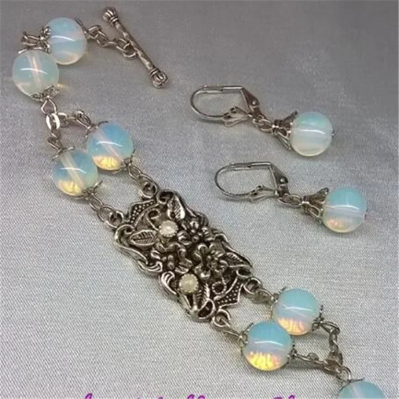 

Fashion charms Natural Opal crystal stone Round Loose Spacer Beads Strand 4 6 8 10 12 mm For DIY Bracelets & Necklaces