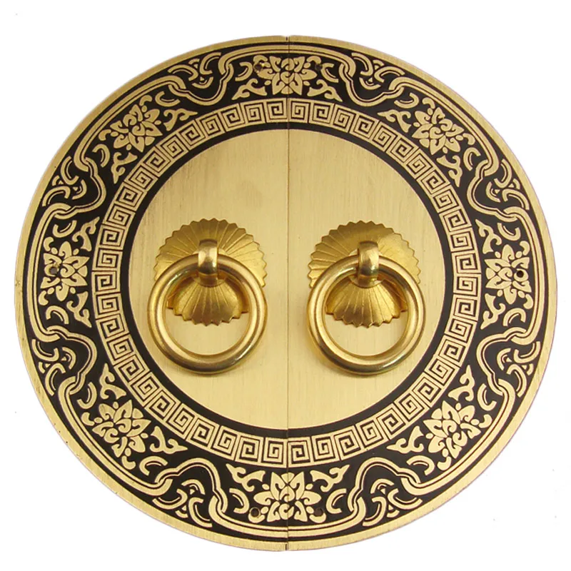 Винтажная латунная ручка европейские Цветочные дверные ручки для шкафа комода