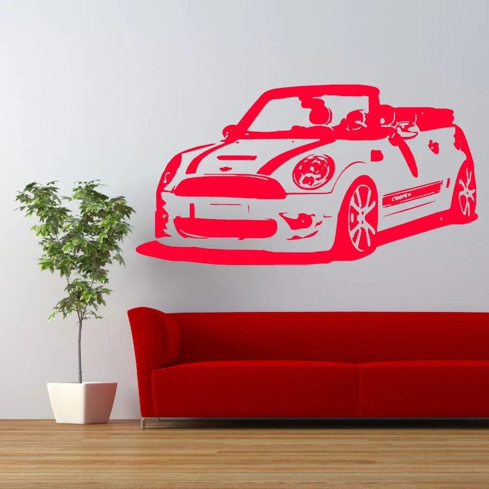 Hot Modern Style Cool Car Pattern Art Wall Stickers Vinyl Murals Home Livingroom Decor Racing Club Decorative Mural W-928 | Дом и сад
