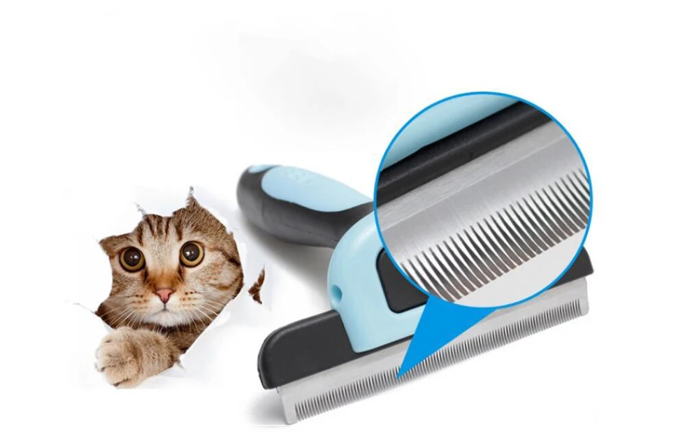 Собака для удаления волос Pet съемный гребень для кошек Уход Инструменты Синий Розовый красота ЩЕТОЧНЫЕ аксессуары удаление очистки волос собака
