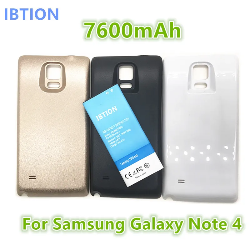 IBTION 7600mah Extended Battery + Back Cover Case for Samsung Note IV Note4 N9100 N910F N910H N910 EB-BN910BBE | Мобильные телефоны