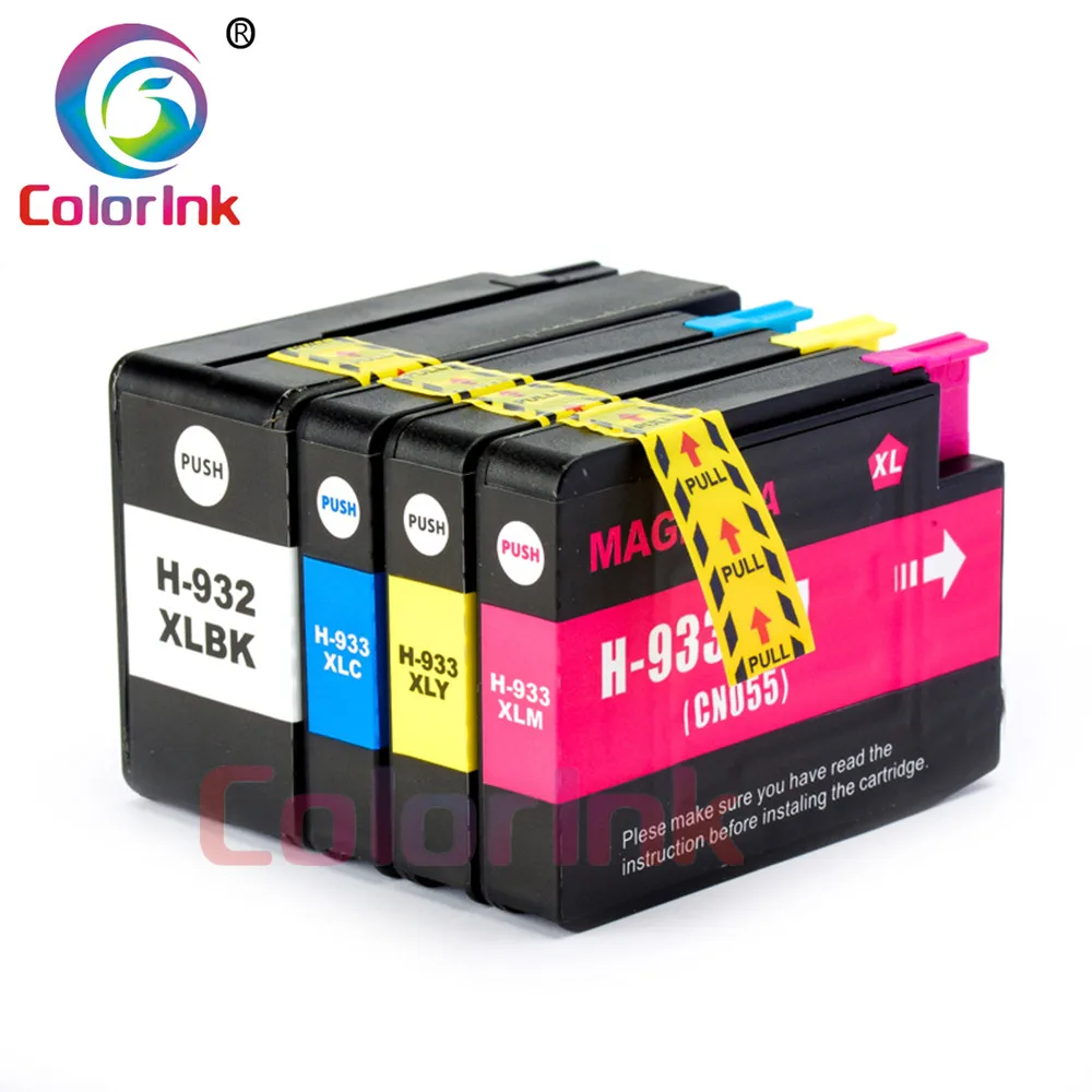 Цвет чернил 8PK чернильный картридж для HP 932XL 933XL Officejet 6100 6600 6700 7110 7610 7612 7510 7512
