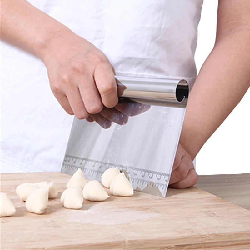 Нержавеющая сталь Торт Помадка тесто для пиццы скребок с чешуей резак выпечки