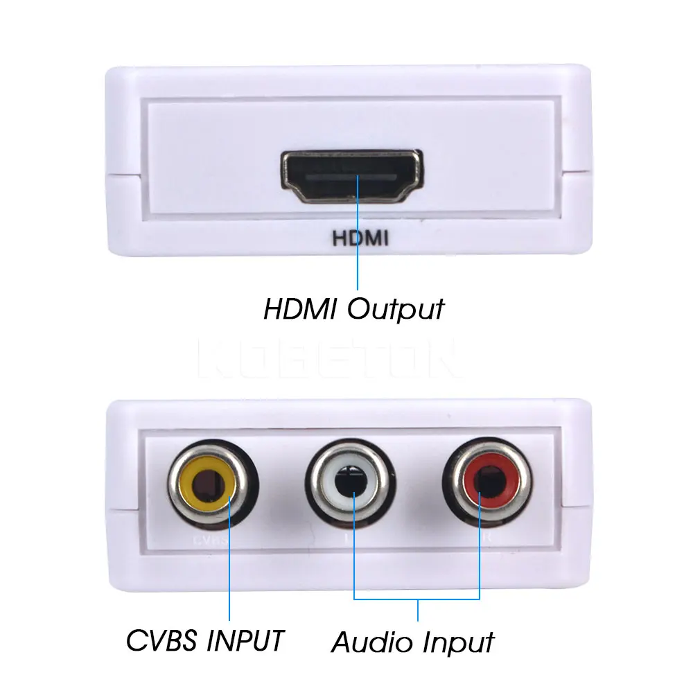 Преобразователь видео 1080P HD HDMI совместимый с AV адаптером RCA AV/CVSB L/R HDMI2AV поддержка