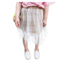 summer girls skirt all cotton korean style baby girl plaid skirts kids two layer skirt for toddler girl baby square skirt