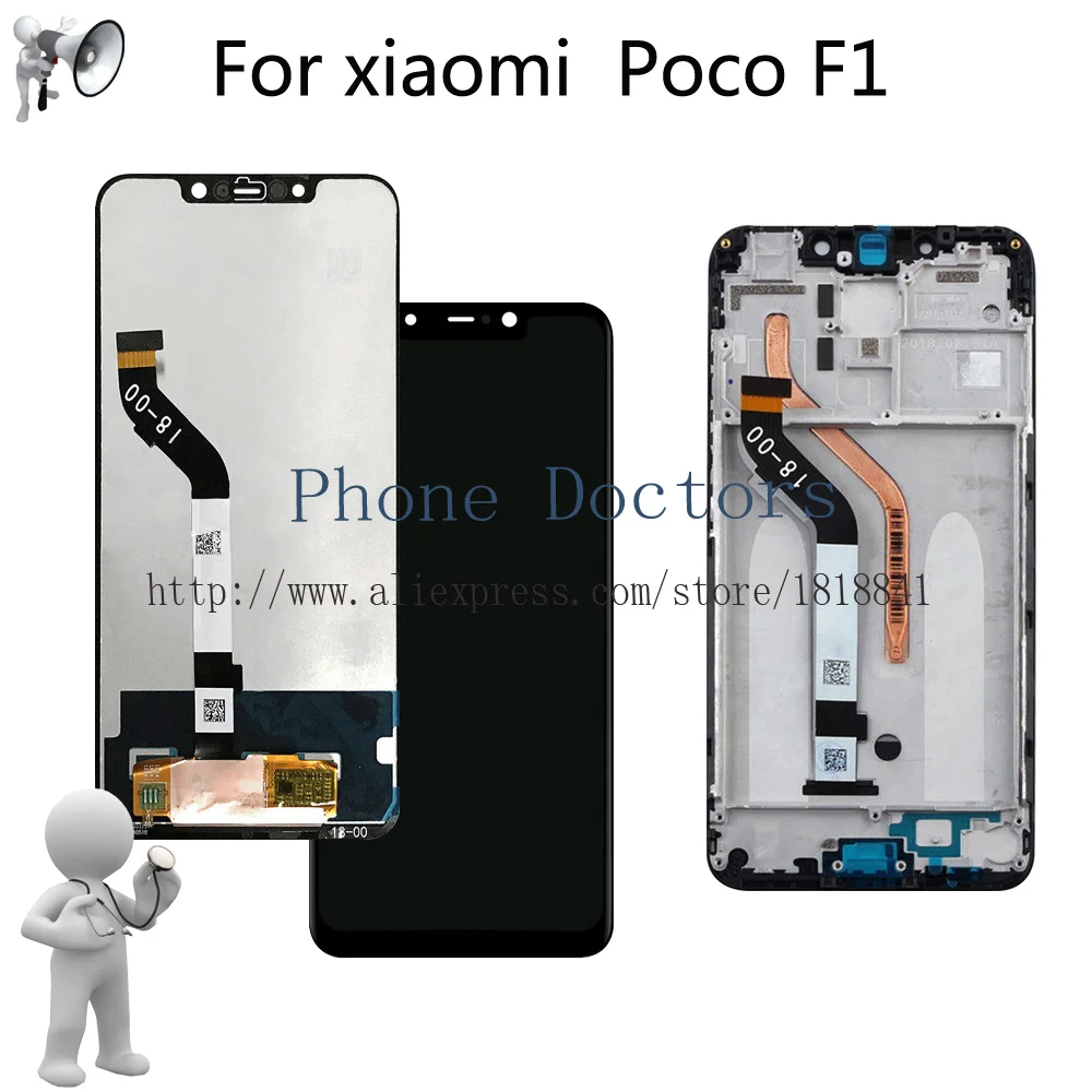 6 18 &quotоригинальный ЖК дисплей для xiaomi Поко F1 Дисплей Сенсорный экран планшета