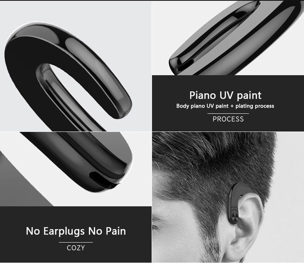 vitog hbq q25 cordless wireless bluetooth compatible headphones single earphones waterproof wireless earbuds headset conduction free global shipping