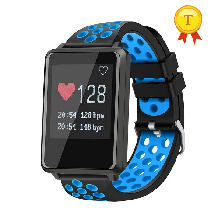Цветной экран Bluetooth Smart Band Smartband Шагомер Браслет Синхронизации Телефонный звонок SMS анти-потерянный Для женщин человек браслет для iphone 8 - Цвет: Синий