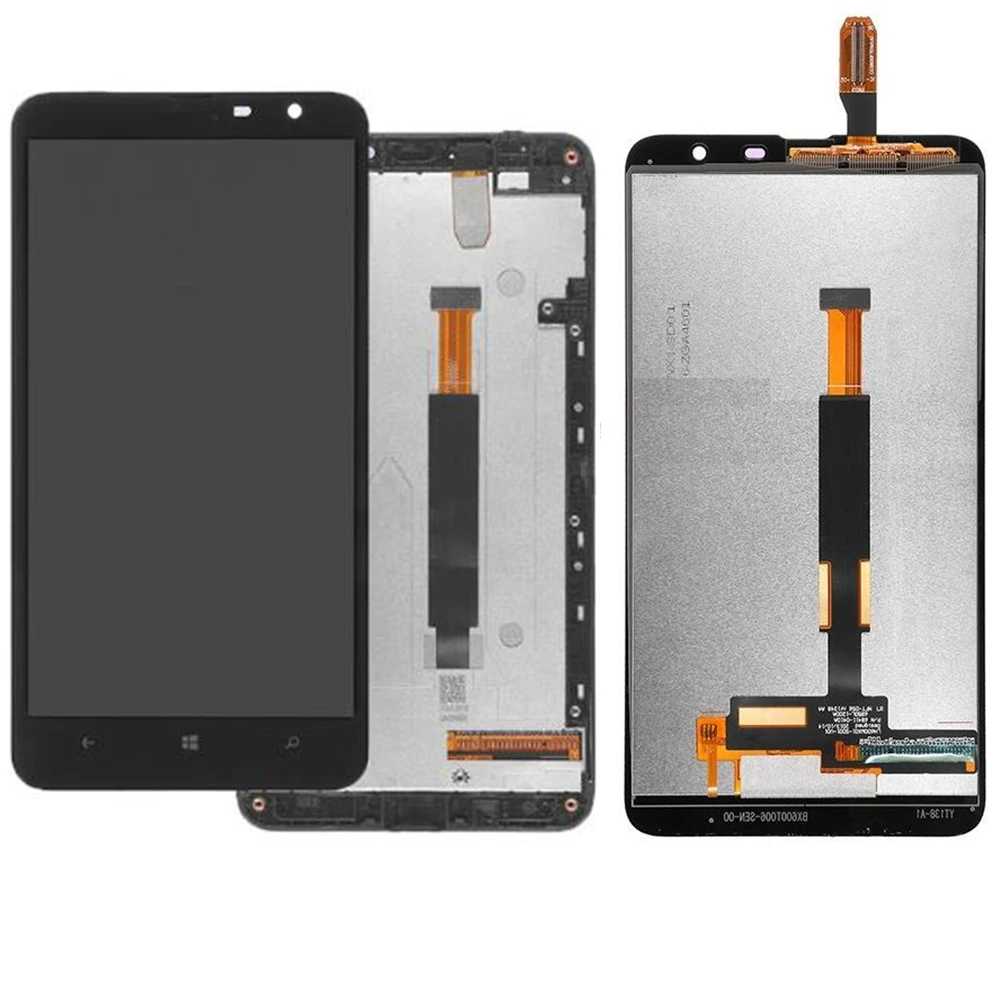 Для Nokia Lumia 1320 ЖК экран и дигитайзер в сборе с заменой передней рамки!