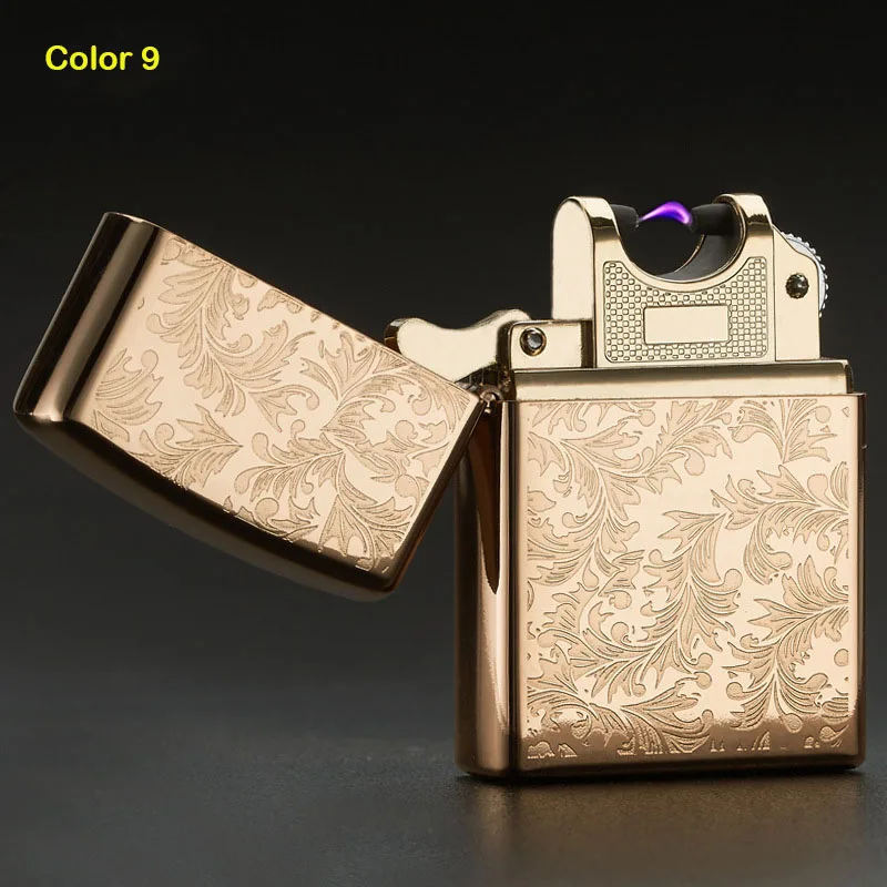USB Зажигалка Электронная зажигалка импульсная дуговая Зажигалка Одиночная дуга ветрозащитная металлическая сигаретная плазма беспламенная Зажигалка для сигар