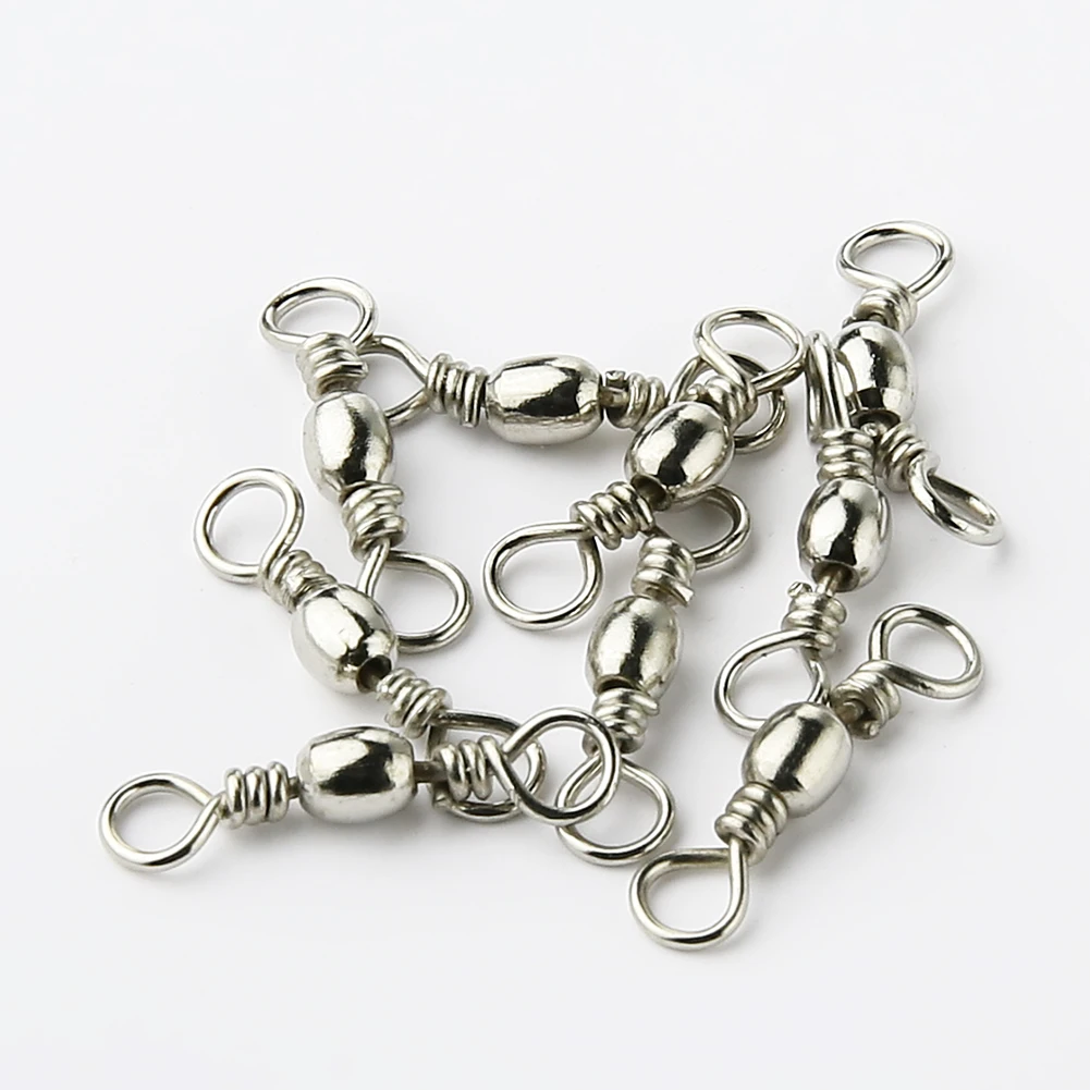 100 шт. вертлюгом Нержавеющая сталь море океан рыболовные снасти крюк карабин