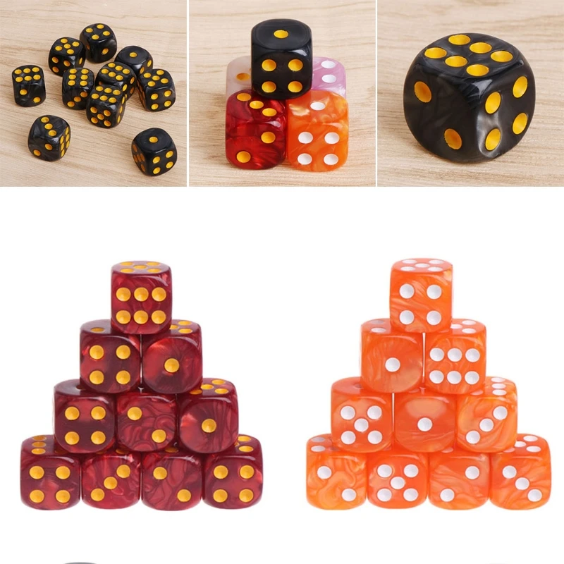 Акриловые многогранные d6 кости для TRPG настольной игры Подземелья и Драконы 10
