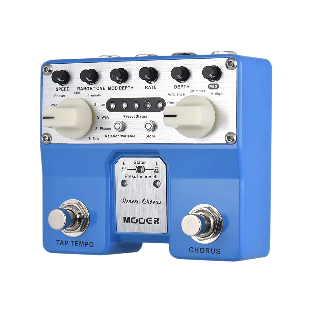 Двухканальная стерео педаль для гитары Mooer Reverie Chorus Twin Бесплатный Педальный