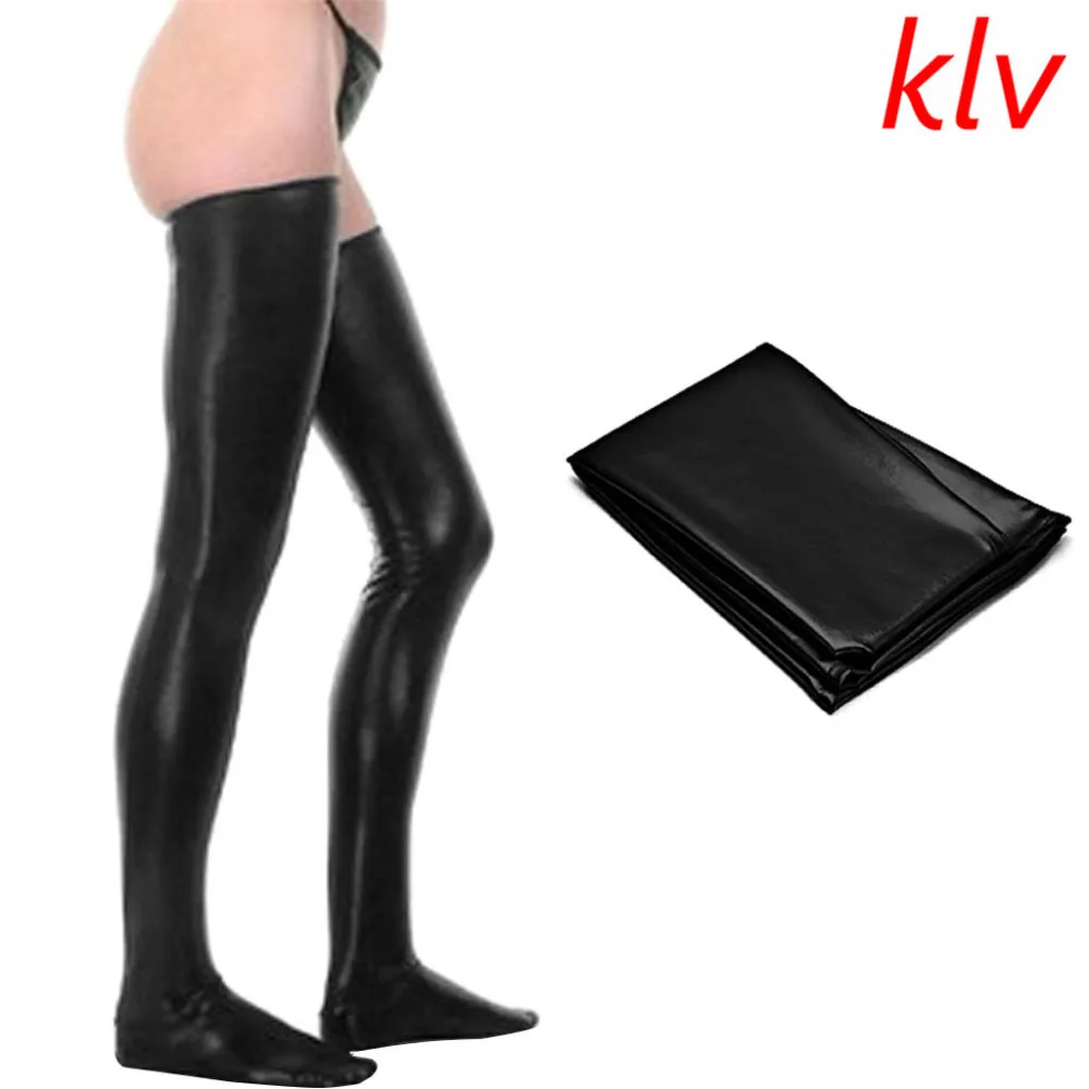 KLV, популярные, супер предложение, черные кожаные чулки, молния сзади, высокое качество, женские чулки, новинка, сексуальные, для девушек, трендовая одежда для ног, черный, красный