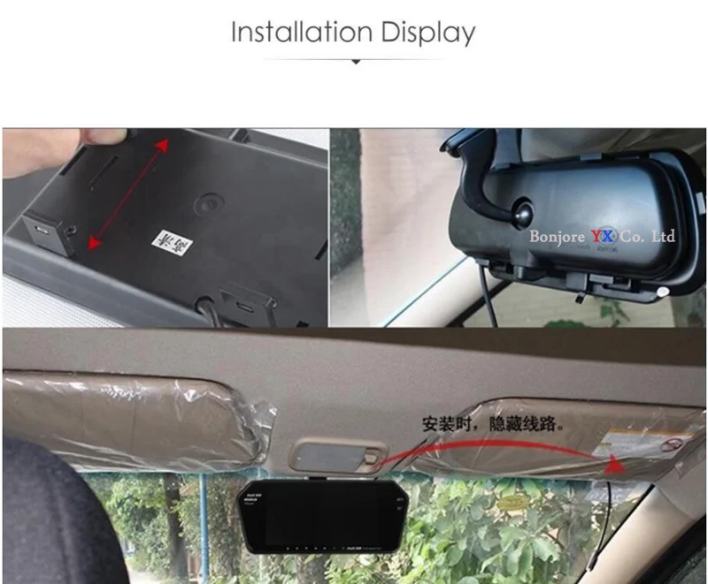 Koorinwoo 1024x600 Высокое разрешение " TFT lcd монитор заднего вида зеркало TF USB Bluetooth MP5 автомобильный парковочный монитор обратный приоритет