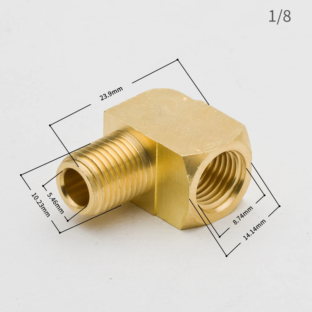 Набор из 2 латунных фитингов для труб 90 градусов уличные налокотники адаптер 1/8