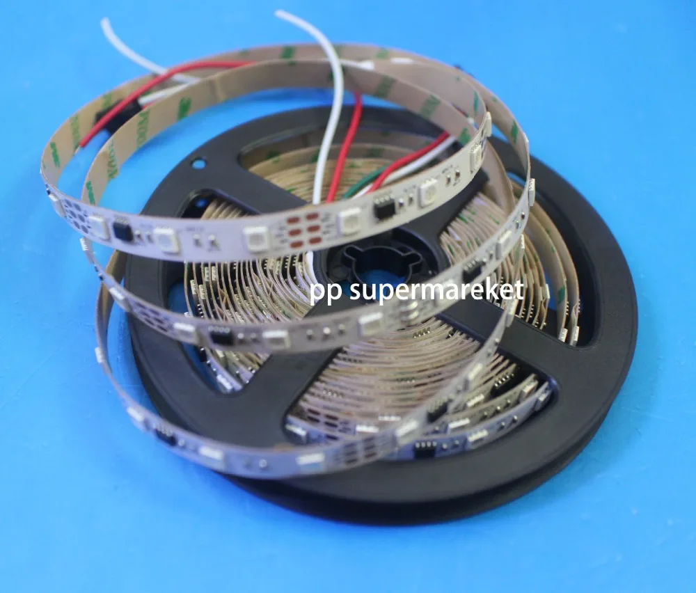 5 м/рулон 16.5ft DC12V ws2811 2811 ic 5050 SMD rgb полоса Адресуемая 30 светодиодов/м Светодиодная