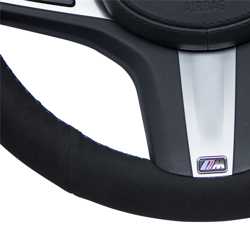 Чехол на руль автомобиля MEWANT из черной замши для BMW G30 525i 530i 530d M550i M550d 2017 2018 G32 630i 640i M