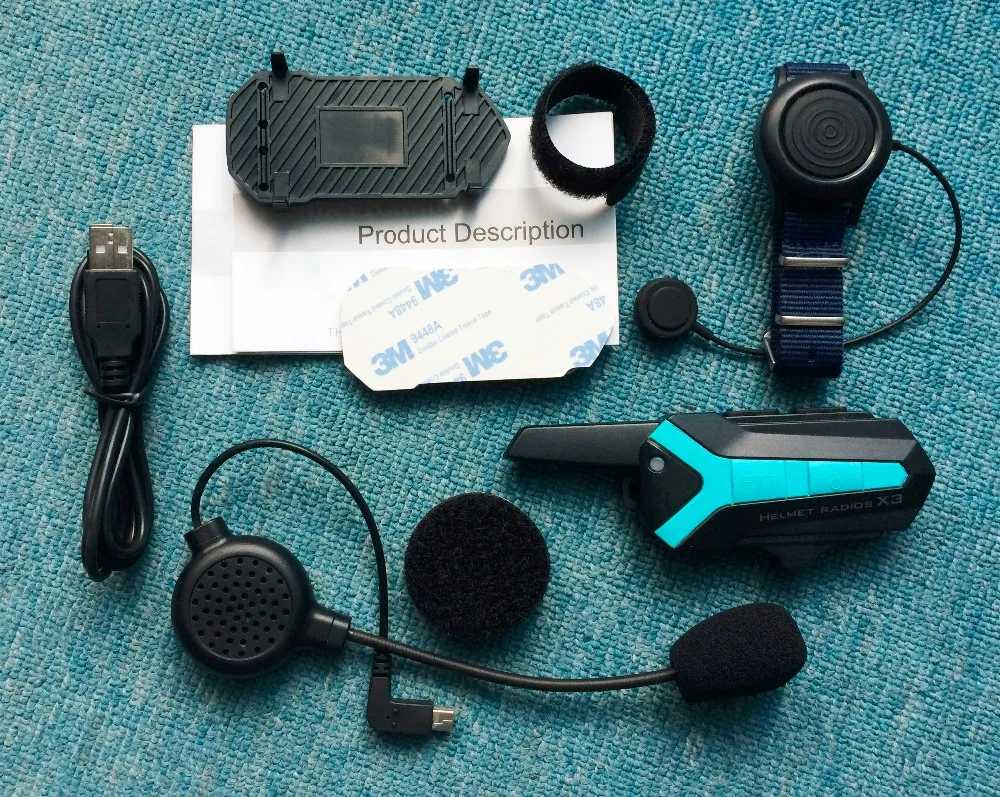 Bluetooth рация X3 Plus BT мотоциклетный шлем гарнитура для внутренней связи